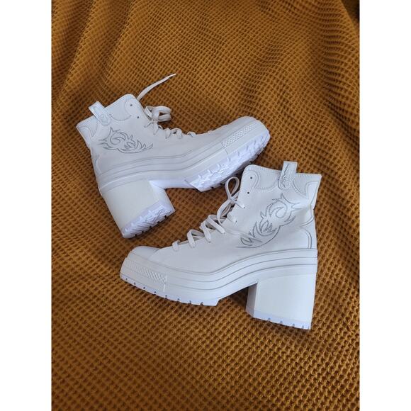 Converse Chuck 70 De Luxe Heel Platform High Western NWOT men 10.5 women's 12.5 - Picture 2 of 4
